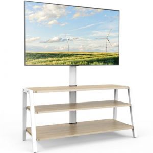 FITUEYES Meuble TV avec Support en Bois pour Ecran TV de 37 &agrave; 70 Pouces et Meuble Support TV 6 R&eacute;glages en Hauteur 1135 mm &agrave; 1299 mm jusqu'&agrave; 35 KG Max.VESA 600x400 mm pour Salon Chambre R&eacute;union (fitueyes-eu, neuf)