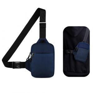 Sac Bandouli&egrave;re des Sports, Sacoche Homme Bandouliere, Sport Sling Sac de Poitrine Sacoche Bandouliere, Sac &agrave; Dos de Voyage pour Homme & Femme, Sac de Loisir, pour Le Quotidien (Bleu fonc&eacute;) (SIA REHAF, neuf)