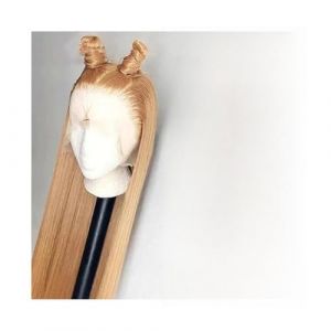 Perruques Cheveux Humains Perruques en cheveux humains blond miel #27, perruques frontales en dentelle HD 13x6, perruques droites en cheveux humains Perruques pour femmes(18inches) (wufengjingqian, neuf)