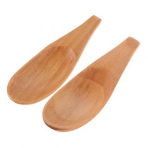 WOFASHPURET 2 Pièces masque cuillère petite cuillère cuillères à café pour café moulu cuillères à thé cuillère à mesurer alimentaire cuillère à café petites cuillères à sel en bois Brun (Leiyun, neuf)