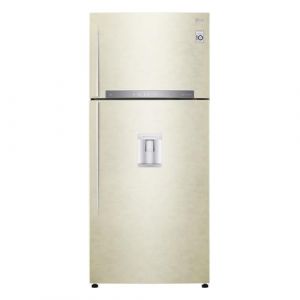 LG GTF744SEPED Réfrigérateur à deux portes Classe E 509L Wi-Fi Porte Refroidissement Gestion de l'humidité Distributeur d'eau Tiroir 0° Machine à glace Compresseur Smart Inverter Sable (Doctor Brandt, neuf)