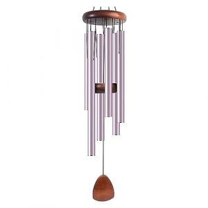 Zyqixluk Carillon &agrave; Vent Grand Ton Profond carillons a Vent Exterieur,Carillons &eacute;oliens en m&eacute;tal Aluminium,Decoration Jardin Zen d&eacute;coration ext&eacute;rieure pour Jardin, Cour, Patio et Maison,Violet (Leishaoshangmao, neuf)