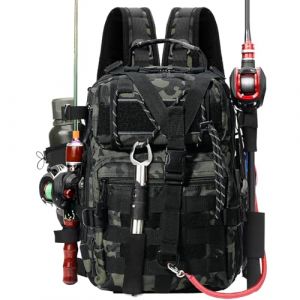 Aceshop Sac &agrave; Dos de Rangement pour mat&eacute;riel de p&ecirc;che, Imperm&eacute;able Sac &agrave; Dos de P&ecirc;che Sac &agrave; Bandouli&egrave;re Militaire Sac &agrave; Dos Tactique Sac mat&eacute;riel de p&ecirc;che pour Randonn&eacute;e Voyage Chasse P&ecirc;che (Vert) (smmall, neuf)