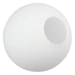 Abat-Jour Globe En Verre Blanc Givr&eacute; - Boule De Verre Ronde Sph&egrave;re Pendentif Suspendu - Lustre &Agrave; Bulles Couvercle De Lumi&egrave;re 15Cm (Vitong, neuf)