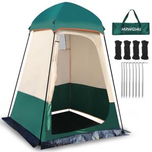 MRWIZMS Tente de Camping, Cabine de Douche a Une Bonne Vie Privée, Grand Espace et Taille, UPF 50 + Imperméable, avec Abri Pluie et Fenêtre Tente de Douche Camping (MRWIZMS, neuf)
