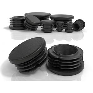 PD® Bouchons à lamelles Ronds 50mm pour Tube Rond | Embouts Ronds PE | Bouchon Pied de Chaise | Bouchon Tube Carré pour Tubes Métalliques, Chaises, Canapés, Tables et étagères | 20 pcs. (CD_Commerce, neuf)