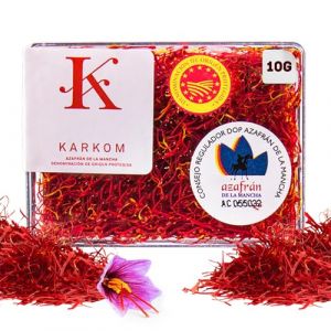 Safran en Filaments DOP, Safran Premium 100% Naturel, Safran en Filaments pour Paella Élaboré de Manière Traditionnelle, Épice pour Cuisiner, Filaments de Safran de Qualité Supérieure (2 g) (10 gr) (AZAFRANES MANCHEGOS, neuf)