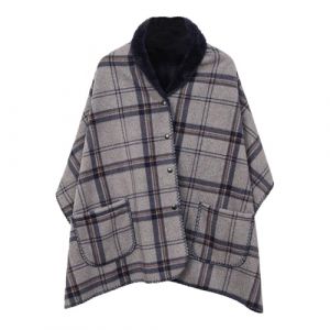 Poncho en polaire pour homme - Hiver chaud et &eacute;pais - Cape avec boutons - Cape surdimensionn&eacute;e - Cardigan - &Eacute;charpe en tissu - Chauffe-&eacute;paules - Cape en polaire - Automne et hiver - Poncho thermique (Aigdgoog, neuf)