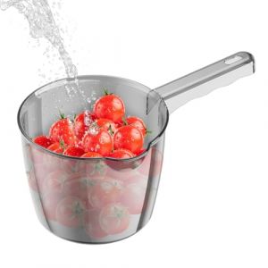 Louche &agrave; eau &ndash; Tasse de bain transparente avec long manche &eacute;pais | Pelle &agrave; eau robuste en PP pour le lavage des cheveux, la salle de bain et la cuisine des Fonction de suspension (xiangningxianzichendianzishangwuyouxiangongsi, neuf)