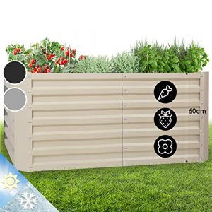 blumfeldt Jardiniere sur Pieds, Espace Potager sur Pied Jardinage Extérieur, Potager Surélevé en Hauteur, Potager Sureleve Exterieur Jardin et Balcon, Bac Potager sur Pied en Acier, 432L, 1,2 m (Electronic-Star-FR, neuf)