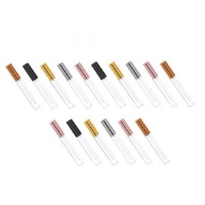 FOMIYES 30 pi&egrave;ces Set de Tubes &agrave; Gloss &agrave; L&egrave;vres Rechargeables Tubes Compacts DIY pour L&egrave;vres avec Couvercle Anti-fuite Assortiment Or Argent Noir Rose Dor&eacute; Faciles &agrave; Transporter pour (Family&Personal, neuf)