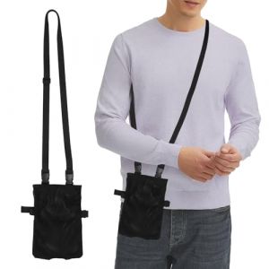 Support de Sac de Drainage Urinaire, Poche Urinaire Homme avec Valve, Sacoche pour Sac Sonde Urinaire de 2000 ml avec Sangle R&eacute;glable et Fente Invisible pour La Maison, L'ext&eacute;rieur (Zhang cancan, neuf)