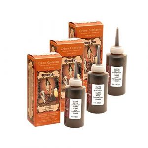 Lot 3 Crèmes Colorantes Cuivre 100% Naturel Sans Sulfates Pour Cheveux Coloration Semi Permanente Naturelle Soin Henné Capillaire 3 x 90ml (AMA-ZEN, neuf)