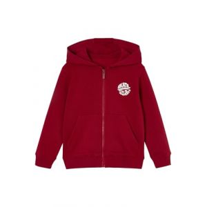 VERTBAUDET Sweat zippé à Capuche Basics garçon Rouge 10A (VERTBAUDET, neuf)