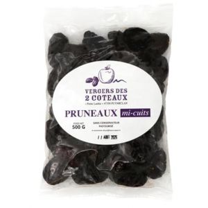 Vergers des 2 coteaux Pruneaux mi-cuits - 500g (Lucien Georgelin, neuf)