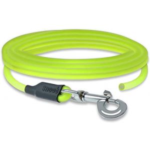 5m de Laisse Ronde, Laisse à Pister, Jaune Fluo, Laisse de Chien, Laisse d'entraînement, très Solide, résistante à la saleté et à l'eau (LUGIUM, neuf)