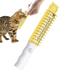 Brosse électrique pour chien, peigne électrique pour chien, Brosse de toilettage pour chats et chiens, Brosse de massage électrique portable, peigne doux pour animaux de compagnie pour chats (ruixjz, neuf)