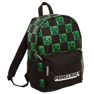 Minecraft Sac &agrave; dos pour enfants et adultes Creeper Gamer Sac &agrave; dos pour ordinateur portable Cadeau pour joueurs, Noir, Taille unique, Sac &agrave; dos (Lora Dora, neuf)