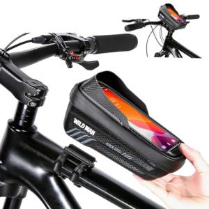 VERTAST Sacoche pour cadre de vélo - Support de téléphone tactile en TPU - Coque rigide étanche - Noir (VERTAST, neuf)