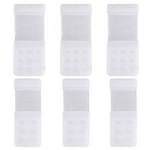 6 Pi&egrave;ces Extension de Soutien Gorge, Rallonge Soutien Gorge 3 Rangs 2 Crochets 3 Crochets, Les Extension Soutien Gorge sont Douces, Respirantes et Flexibles pour Les Femmes - Blanc (Rainbow185, neuf)