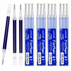 Uni-Ball Fanthom Lot de 15 recharges pour stylos &agrave; encre effa&ccedil;able thermosensible Pointe moyenne 0,7 mm Bleu (BigWhiteRabbit, neuf)