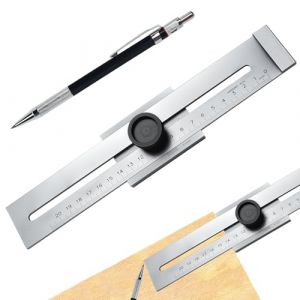 FuxFuis Trusquin de Traçage de Précision, 200mm Jauge de Marquage Menuisier Trusquin de Menuisier en Acier Carbone Règle de Traçage avec Crayon de Soudeur 2.0mm pour Travail de Bois Mesure Ingénieur (CREDÍVEL E CRUCIAL - UNIPESSOAL LDA, neuf)