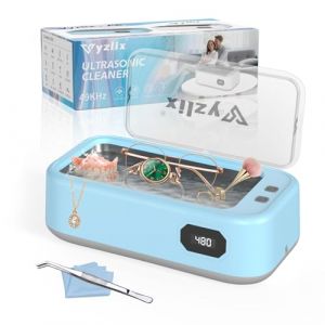 Nettoyeur Ultrasons, Bac a Ultrason 640 ml, 40W 49000HZ Nettoyeur Ultrason, Ultrasonic Cleaner pour Lunettes, Bagues, Pi&egrave;ces de Monnaie, Proth&egrave;ses Dentaires, Avec Pince et Chiffon de Nettoyage (It's a Wonderful Life, neuf)