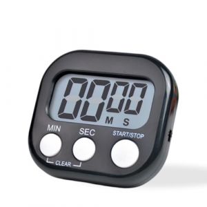 Minuteur Cuisine Minuteur Enfant, Numérique avec Grand Écran, Minuteur Digital Chronomètre et Compte à Rebours, Time Timer avec Interrupteur d'alimentation, pour Examen, Réunion, Noir (EUROEDI SPEDITION, neuf)