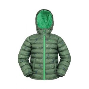 Mountain Warehouse Seasons Manteau Imperm&eacute;able pour Fille Et Gar&ccedil;on - Doudoune Rembourr&eacute;e Et L&eacute;g&egrave;re &Agrave; Capuche pour Enfant, Veste d'hiver Matelass&eacute;e pour Gar&ccedil;on Et Fille Kaki 7-8 Ans (Mountain Warehouse, neuf)