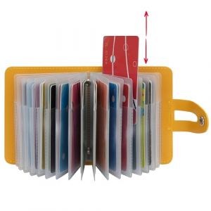 KELEKELE Porte Carte de Crédit Femmes Homme Blocage RFID Portefeuille PU Cuir 40 emplacements (Jaune) (KELEKELE, neuf)