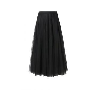 BrightGlow Jupe longue en tulle pour femme - A-ligne midi - Jupe de sous-v&ecirc;tements - Jupe &agrave; couches - Jupe pliss&eacute;e - Jupe en tulle pour femme avec taille haute - Robe de sc&egrave;ne - Jupe en maille tutu (BrightGlowSH, neuf)
