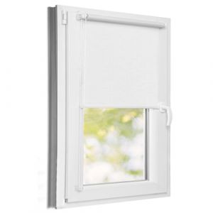 MadeInNature Store Enrouleur Blanc, Store Enrouleur Qui Laisse Passer la lumi&egrave;re, Fixation avec ou sans per&ccedil;age Store &agrave; chainette Fen&ecirc;tres et Portes Taille au Choix (Largeur 25 x 180 cm) (cit&eacute; de la d&eacute;co, neuf)