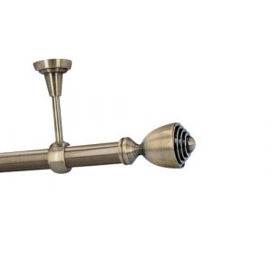 HDTL 25mm Kit de tringle a rideau Metal Fixation au Plafond Laiton Antique 200 cm Aura (HDTL House Decoration, neuf)