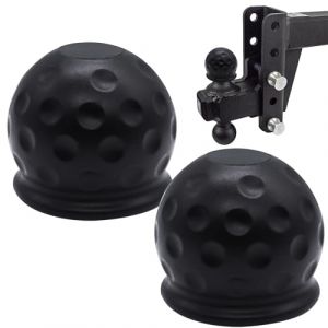ZHIYUQL® 2 Pièces Cache Boule Attelage Remorque, Protection Boule Attelage Voiture Remorque, Cache Boule Attelage Voiture Universel Compatible Ø 50 mm Attelage Remorque (Noir) (ZHIYUQL, neuf)