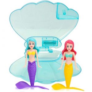 Lot de 2 Sir&egrave;ne avec Coquille Bleu Jouets de Plong&eacute;e pour Piscine,Sinkers Sir&egrave;ne pour Enfants Jouets Piscine,Petites Sir&egrave;nes Jeux Piscine Cadeau pour Enfant Fille 3-12 Ans Entra&icirc;nement sous-Marin (YIHUAN Official Store, neuf)