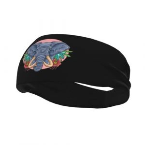 Magnifique bandeau tête d'éléphant avec fleurs pour homme et femme, antidérapant, anti-transpiration, idéal pour la gym, le basket-ball, le yoga (ruianshihuichenjiayouzhanguanliyouxiangongsi, neuf)