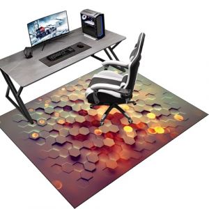 130 x 150 cm Tapis de Protection du Sol pour Chaise de Bureau, Tapis Gaming Sol, Tapis de Protection du Sol pour sols durs, Tapis de Sol bureau pour Chaise de Bureau stratifi&eacute;e, Bureau et Chambre (Tkuhknag, neuf)