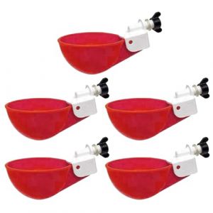 Gobelets à Eau de Poulet, Breuvoir de Poulet, 5 Pièce Abreuvoir Poules Automatique, Abreuvoirs Automatiques Kit Abreuvoir Poules Abreuvoir Poule, DIY Abreuvoir Poules Volaille Automatique Abreuvoir (zhrnfm, neuf)