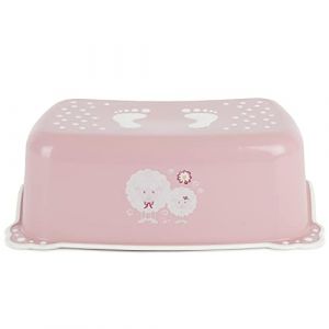 BIECO 11181703 - Enfants &eacute;tape tendance tabouret, rose, motif de mouton et la fonction anti-glissement, &agrave; un seul &eacute;tage, hauteur de marche 14 cm, de 12 mois &agrave; 10 ans (BIECO Spielwaren, neuf)