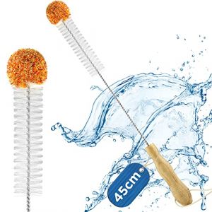ecooe Goupillon Bouteille 45cm Ecouvillon Bouteille, Brosse Bouteille avec Tête en Laine Doux et sans Rayures, Brosse de Nettoyage de Bouteilles pour Sodastream, Décanteur, Bouteilles d'eau- 1 Pinceau (Reapow Store, neuf)