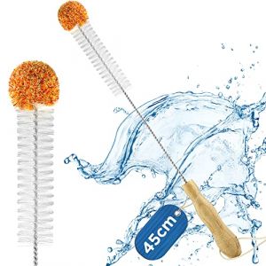 ecooe Goupillon Bouteille 45cm Ecouvillon Bouteille, Brosse Bouteille avec Tête en Laine Doux et sans Rayures, Brosses de Nettoyage de Bouteilles pour Sodastream, Décanteur, Bouteilles d'eau (Reapow Store, neuf)