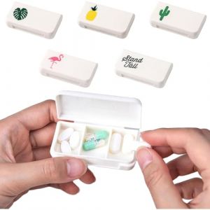 Lot de 5 Mini Pilulier de Poche,Boite Medicaments Rangement,Pilulier Voyage 3 Compartiments,Pilulier Journalier pour Vitamines&Médicaments,Pilulier Semaine Matin Midi Soir,Voyage Rangement Médicaments (ZhiKaiKeJiYouXianGongSi, neuf)