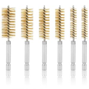 6 Brosses à Alésage en Fil de Cuivre, Brosse Métallique pour Perceuse Avec Tige Hexagonale Brosse de Nettoyage de Tuyaux en Acier Inoxydable Visseuses à Percussion Meuleuses à Matrice (YESIONG, neuf)