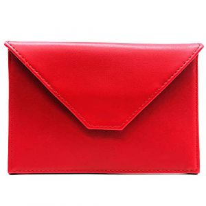 Charmoni - Porte Papier Voiture - 2 Etuis Protèges Carte Grise et Permis Inclus - Porte Document Véhicule avec Rangement Assurance - Cuir - Pochette Blocage RFID Offerte (Rouge) (Charmoni, neuf)