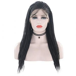 Perruques Avant Synthétiques Cheveux Longs Résistants À La Chaleur Perruque Tressée Ombrée 13X4 Perruque Avant Synthétique Bicolore Gris Blond Pour Femmes, B, 22 Pouces (22 Pouces | A) (ydxdsp, neuf)