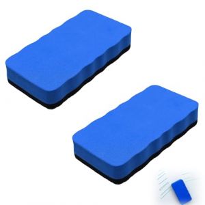 2 Pi&egrave;ces Effaceur Tableau Blanc, Gomme pour Tableau Magn&eacute;tique Effaceur Ardoise pour Nettoyer les Tableaux Pour Nettoyage &Agrave; Sec Nombreuses Surfaces pour les &Eacute;tudiants le Bureau(Bleu/10.2&times;5.5&times;2CM) (Zifukeji, neuf)