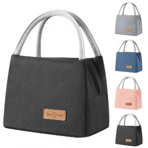 Ruucy Sac Isotherme Repas, 8.2L Épaissir Sac Lunch Box Étanches, Sac Glaciere Isotherme Repas Imperméable en Feuille d'Aluminium, Sac Lunch Isotherme pour Femmes, Hommes, Enfants, École e Bureau（Noir） (WELLBINGDIJSID LIMITED, neuf)