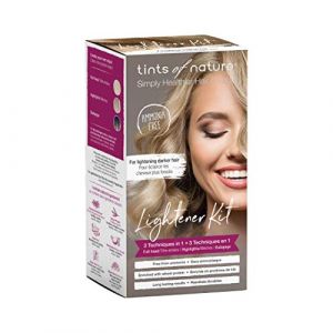 Tints of Nature 3 in 1 Lightener Kit | A Natural, Healthier Way For Home Hair Highlights and Brightening | Vegan-Friendly and Cruelty-Free Permanent and Semi-Permanent Hair Dye Brightening Kit (Solretail LTD, neuf)