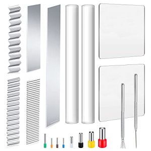 Yayatty 19 PCS Outils de Modelage C&eacute;ramique, Outils Sculpture Argile, Rouleau &agrave; P&acirc;tisserie en Acrylique, Lame de Trancheuse D'argile, Emporte-pi&egrave;ces Ronds pour Sculpture Argile Poterie (JiaMai Store, neuf)