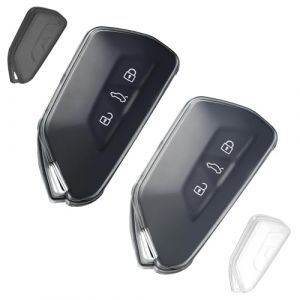 2 Pièces - Coque Clé, Étui Clés Adapté pour VW Golf 8 MK8 GTE GTI ID.3 ID.4 Seat Leon MK4 Tarraco Ateca, Couvre Clef Cache Cle Voiture Telécommande - Coque Smart Key (guangzhoushuangfengmaoyiyouxiangongsi, neuf)